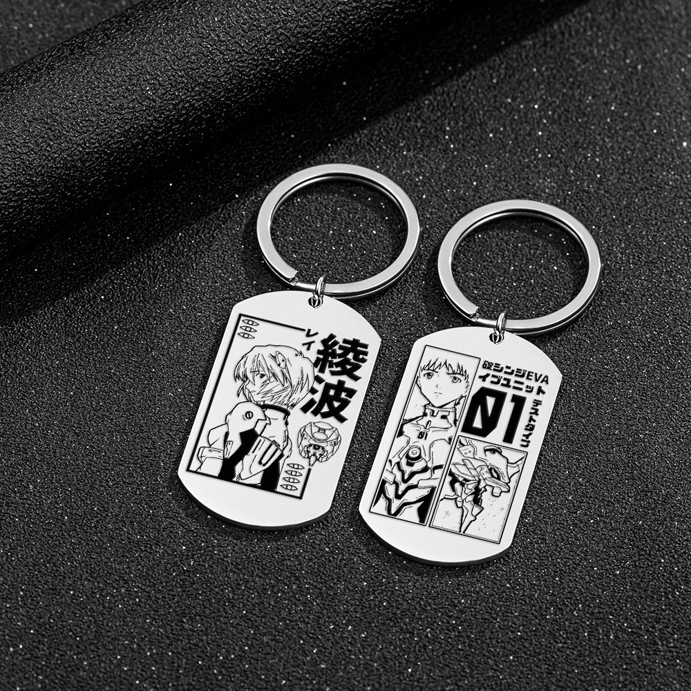 อะนิเมะ EVA NEON GENESIS EVANGELION พวงกุญแจ Ayanami Rei Asuka Langley Soryu จี้ฮาโลวีนแฟชั่น Man Woman คอสเพลย์อุปกรณ์เสริมของขวัญ