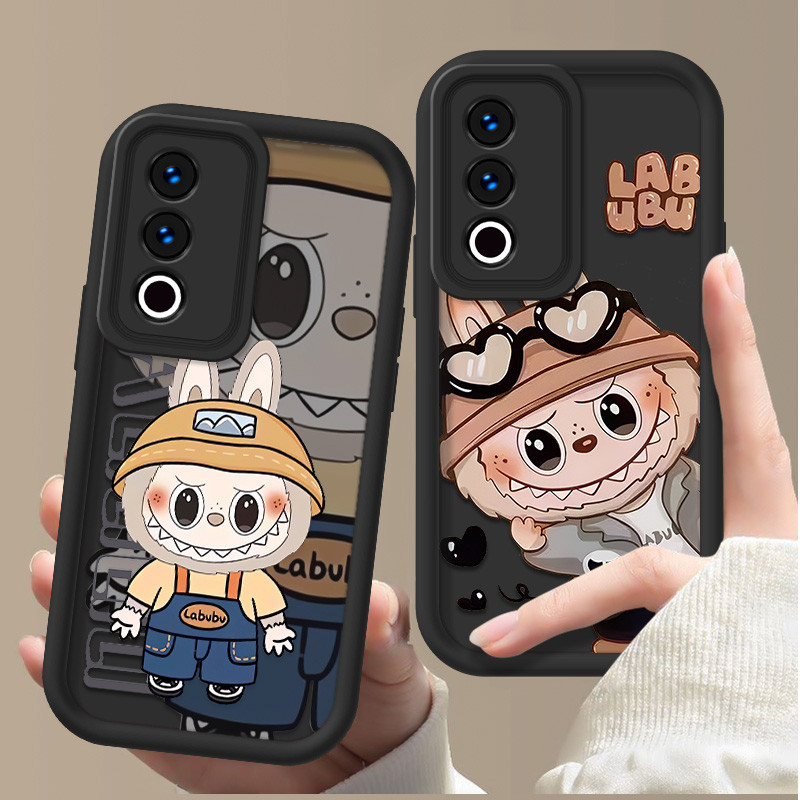 เคส OPPO A3 Pro 5G เคสใช้งานร่วมกับ Cool การ์ตูน Labubu ป้องกันเลนส์เคสโทรศัพท์แบบนุ่ม XS-JGS2