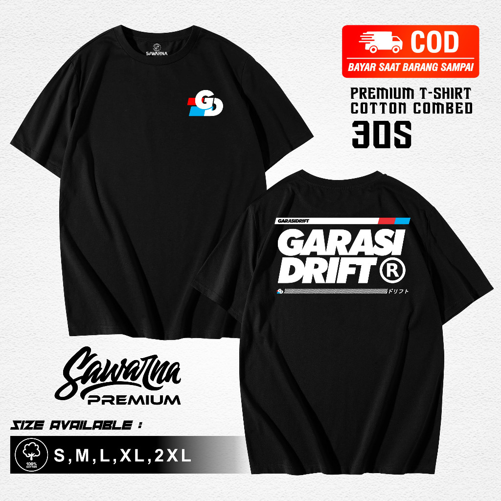DRIFT GARAGE DISTRO เสื้อยืดสําหรับผู้ชายและผู้หญิง