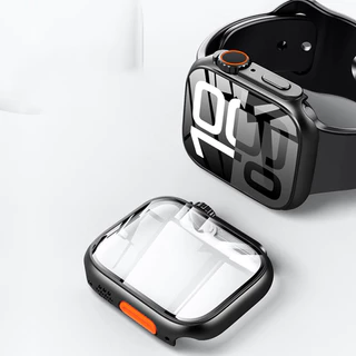ภาพใหญ่: Apple Watch SE 3 2 กระจกนิรภัย PC Protection Case Iwatch Series 11 10 9 8 7 SE 6 46มม 45 44 42 41 38 มม