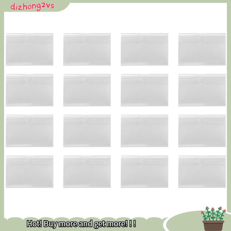 [dizhong2vs]ที่วางฉลากพลาสติกใส 100 ชิ้นสําหรับชั้นวางลวดขายปลีกที่วางฉลากสินค้าที่วางป้าย (6 x 4 ซม