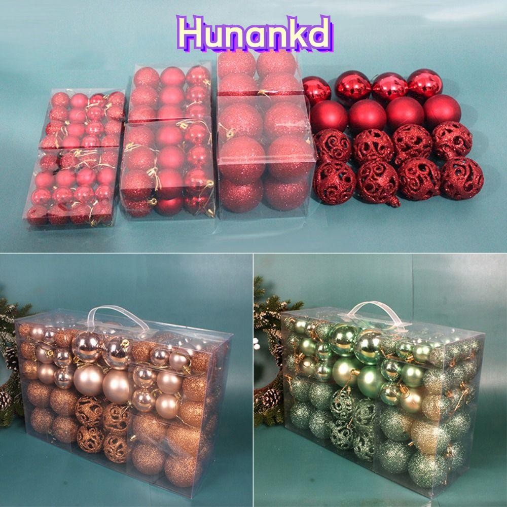 Huan ตกแต่งต้นคริสต์มาส, 100 ชิ้นพลาสติกชุดลูกบอลคริสต์มาส Suspensible, ทนทาน 18 สี 8 ซม. เครื่องประดับคริสต์มาส