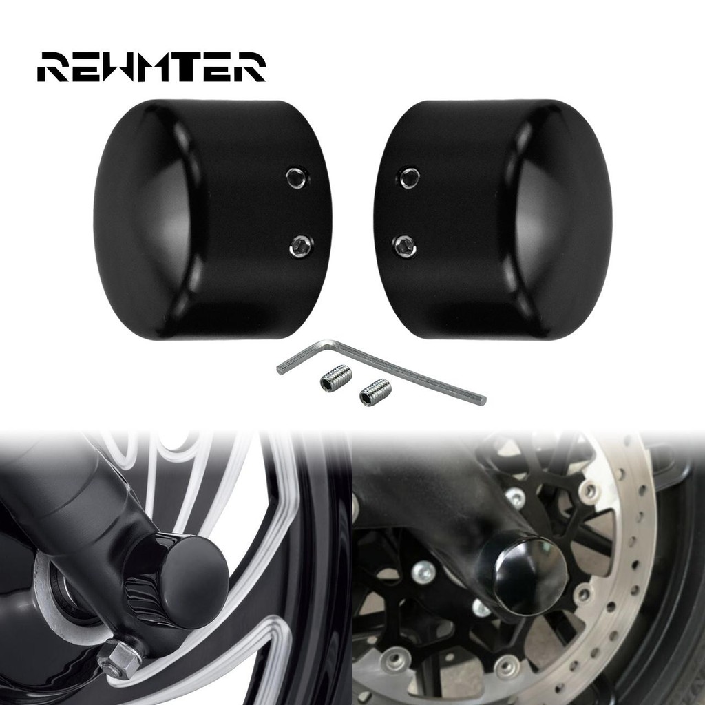2x เพลาด้านหน้า ฝาครอบน็อต สําหรับ Harley Dyna 2008-17 Touring Trike 2008 ขึ้นไป