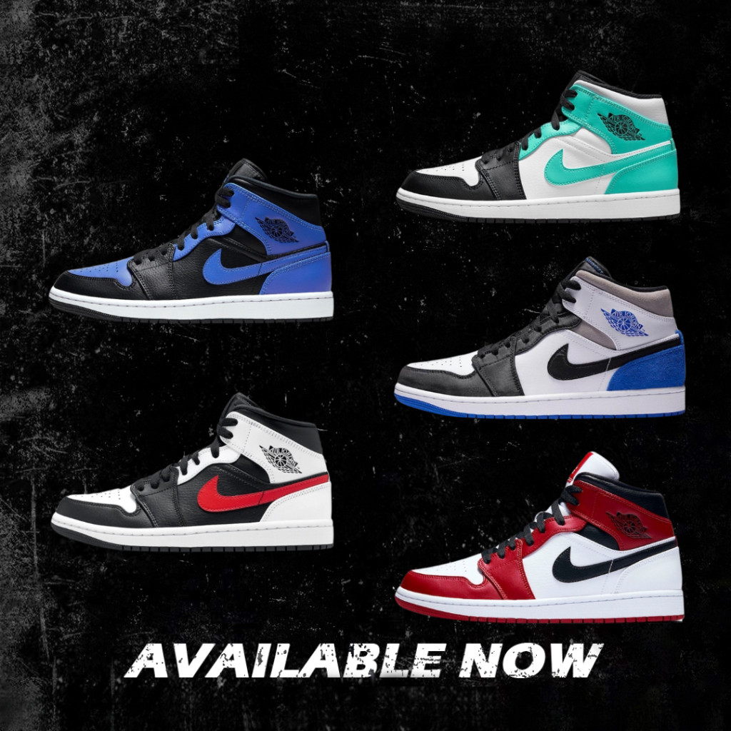 ⚡taobo_sports⚡ Jordan 1 Mid Hyper Royal Tumbled Leather | Chicago | Royal Black Toe | Tropical Twist