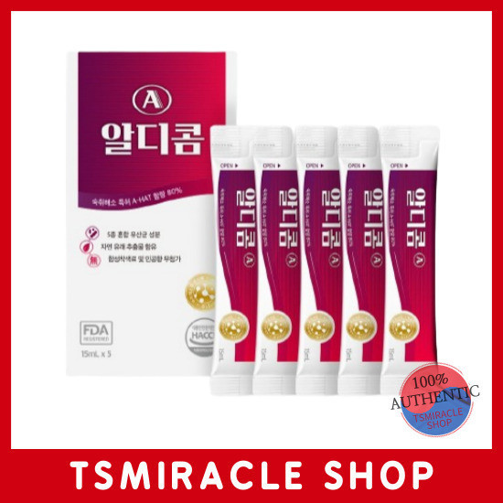 ALDICOM hangover relief concentrate drink 15ml 5 packs easy tomorrow