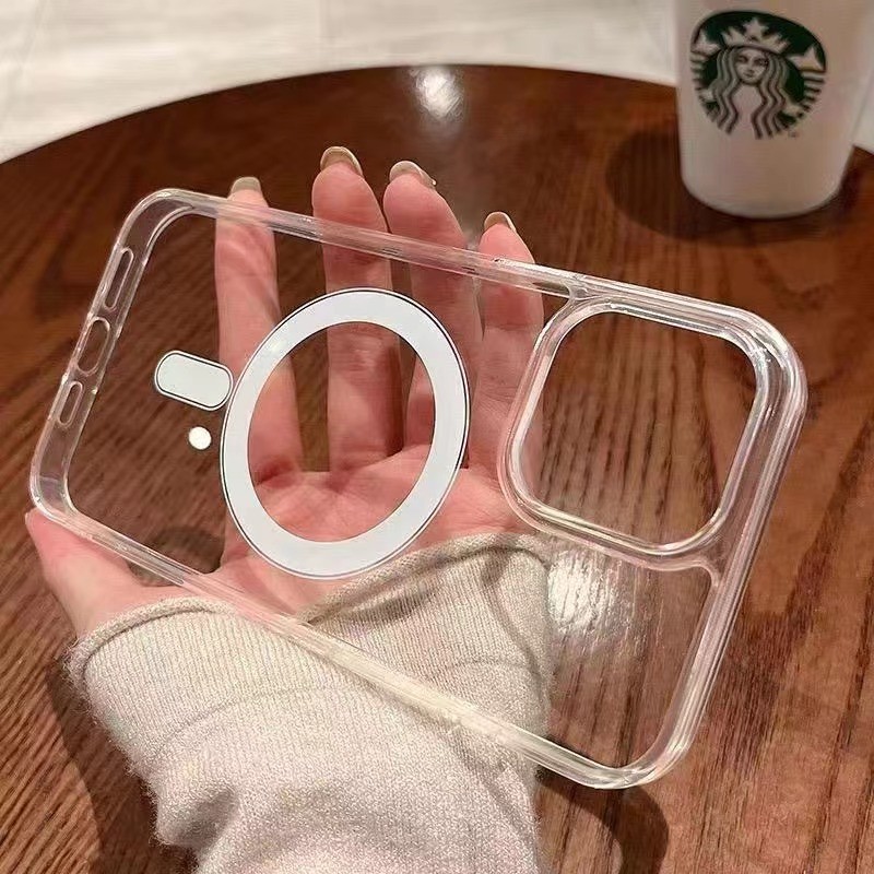 Magnetic TPU ใสเคส For iPhone 11 13 15 14 16 Pro Max 12 14promax 13promax 15promax 16promax ใสเคสโทรศัพท์มือถือ