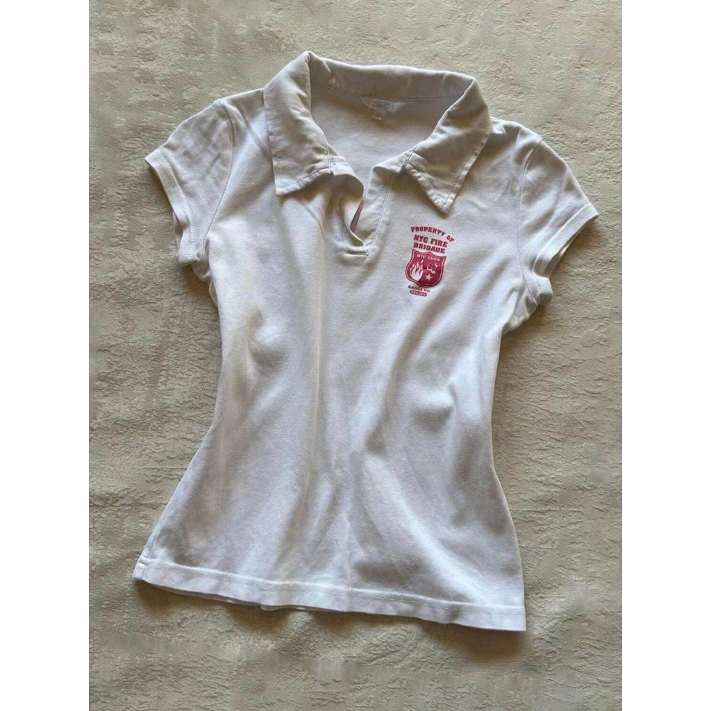 เสื้อยืดแขนสั้นสําหรับผู้หญิงฤดูร้อนสลิมมิ่งสั้นด้านบน