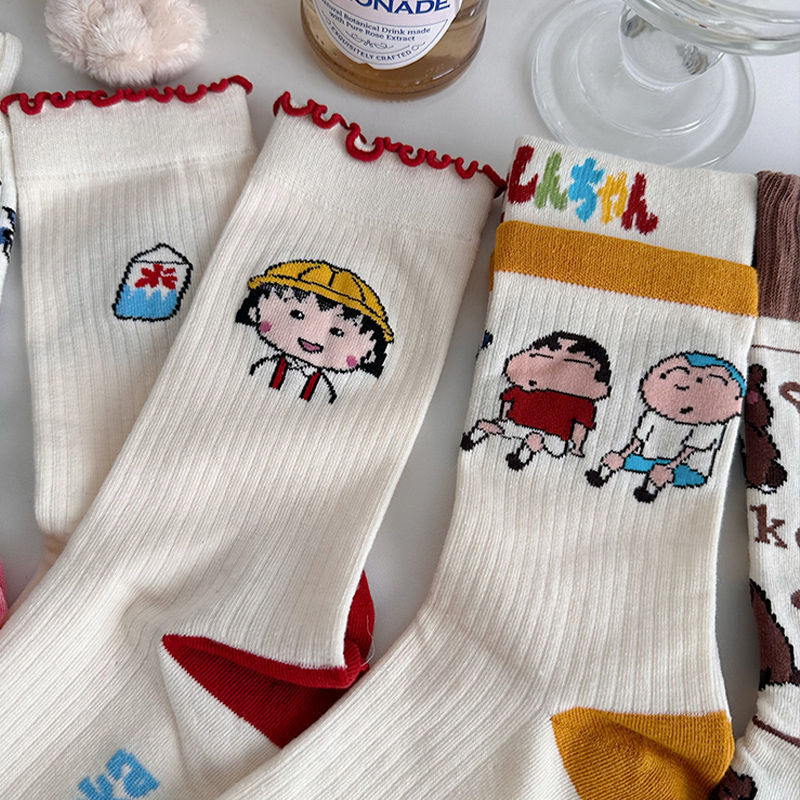 ถุงเท้าผู้หญิงน่ารักฤดูใบไม้ผลิฤดูใบไม้ร่วงกลางหลอดการ์ตูนหญิงสไตล์ญี่ปุ่นเวอร์ชั่นเกาหลีกองสไตล์ฤดูใบไม้ร่วง - รูปที่ 2