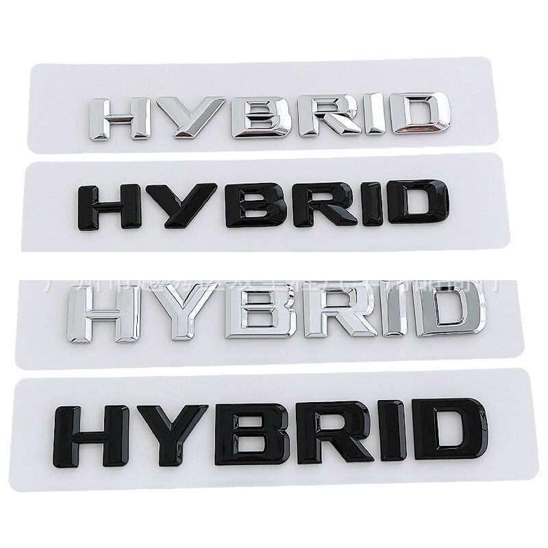 ตราสัญลักษณ์ตัวอักษรไฮบริดสําหรับ Mercedes benz C260 E260 E350 S320 S560e S400 โลโก้ด้านหลัง badge สีดําเงิน 3D รถสติกเกอร์ดัดแปลง