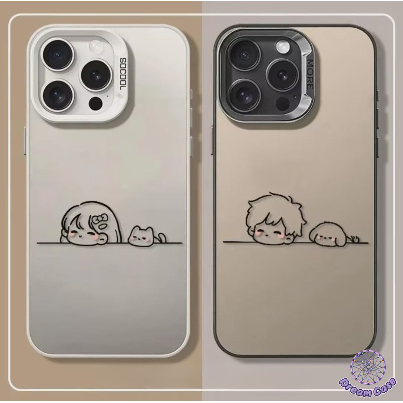 การ์ตูนเด็กผู้ชายลูกแมวลูกแมวรักนุ่ม เคส IPhone 11 15 13 16 14 12 Pro Max 7Plus X XS Max XR 8 15 14 16 Plus SE 2020