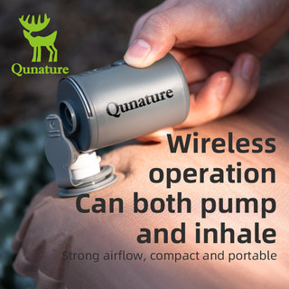 【TH Delivery】 Qunature ปั๊มลมไฟฟ้าแบบพกพาไร้สาย  สำหรับตั้งแคมป์ แบบดูดรวมขนาดเล็ก 4kpa สูบลมไฟฟ้า