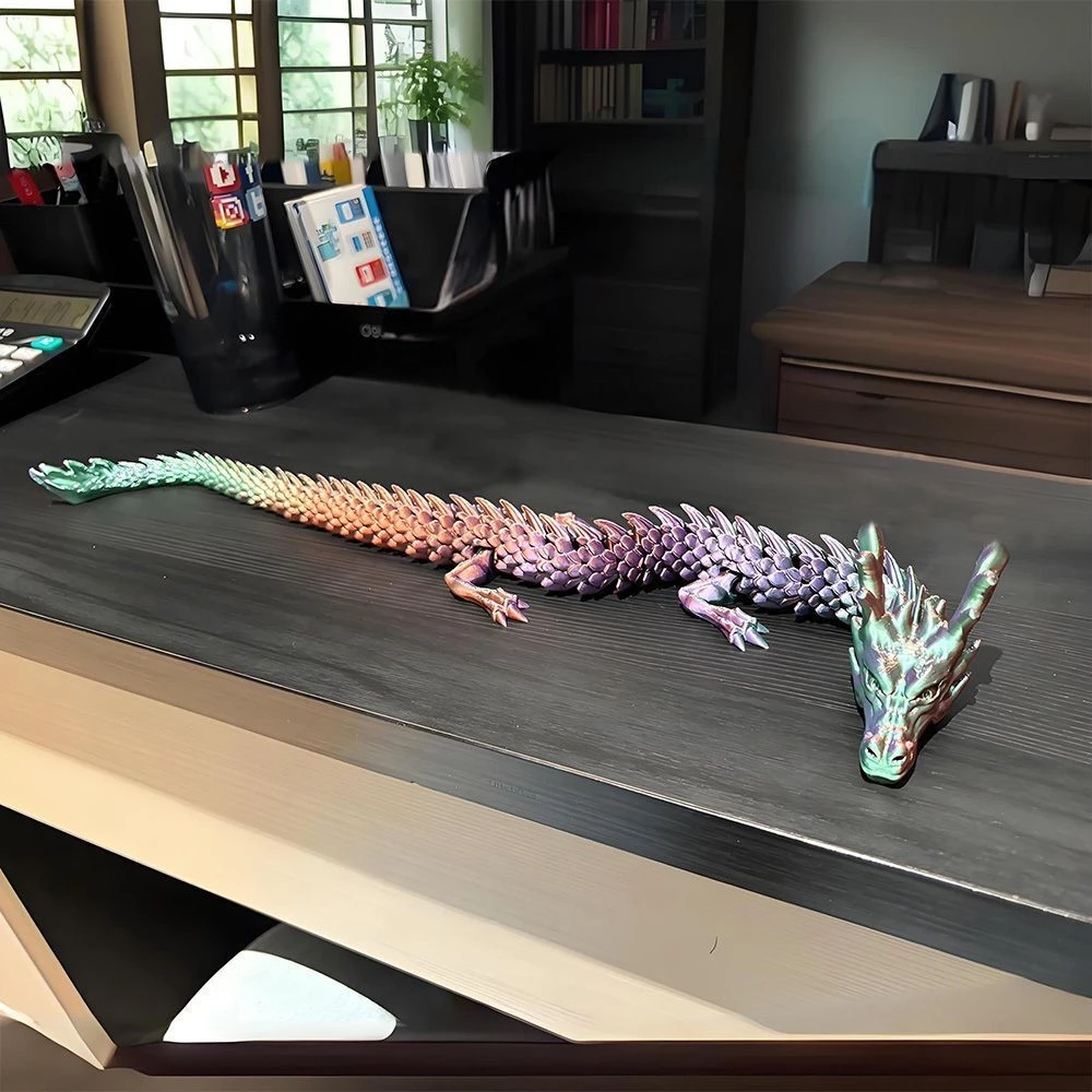 [Meow.sensei] 3D พิมพ์ข้อต่อมังกรสาม D โมเดลมังกรจีนทั้งตัวของเล่นเด็กมังกรที่เคลื่อนย้ายได้เครื่องประดับตกแต่งภูมิทัศน์