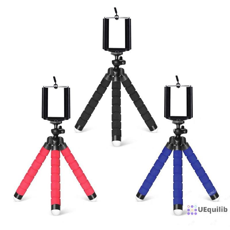 Uequilib ฟองน้ํา Octopus ขาตั้งกล้อง Universal Lazy ที่วางโทรศัพท์มือถือกล้องแบบพกพาขาตั้งกล้อง plus คลิปโทรศัพท์มือถือใหม่