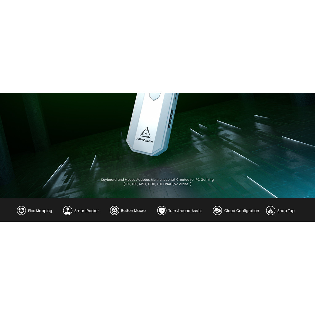 อะแดปเตอร์เมาส์คีย์บอร์ด AIMZENIX AX200PRO ตัวแปลงประสิทธิภาพสูง  | เข้ากันได้กับเกม เฟรมต่อวินาที ยอดนิยม | แพลตฟอร์ม PC & NS