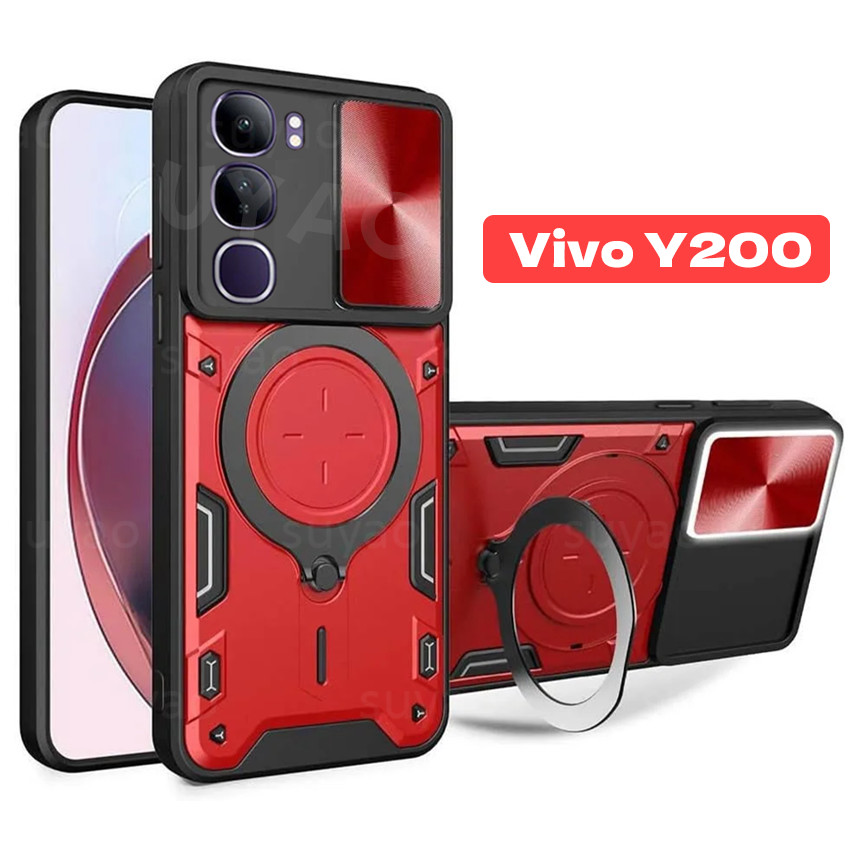 สําหรับ Vivo Y19S Pro V50 Lite Y200 2024 เคสโทรศัพท์ขาตั้งแหวนปลอกผู้ถือเกราะ VivoY200 VivoY19S V40 