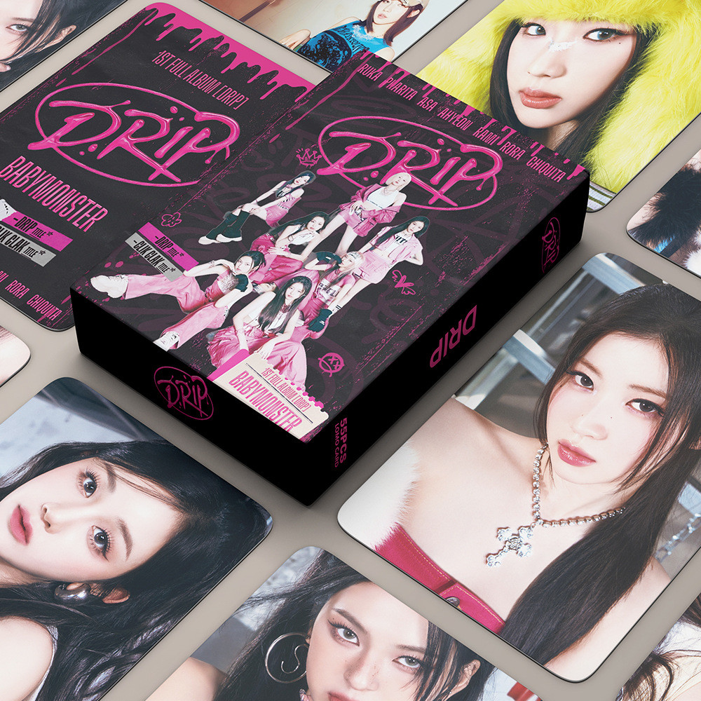 Baby MONSTER อัลบั้ม DRIP Photocard Lomo Card โปสการ์ด 55 ชิ้น/กล่อง