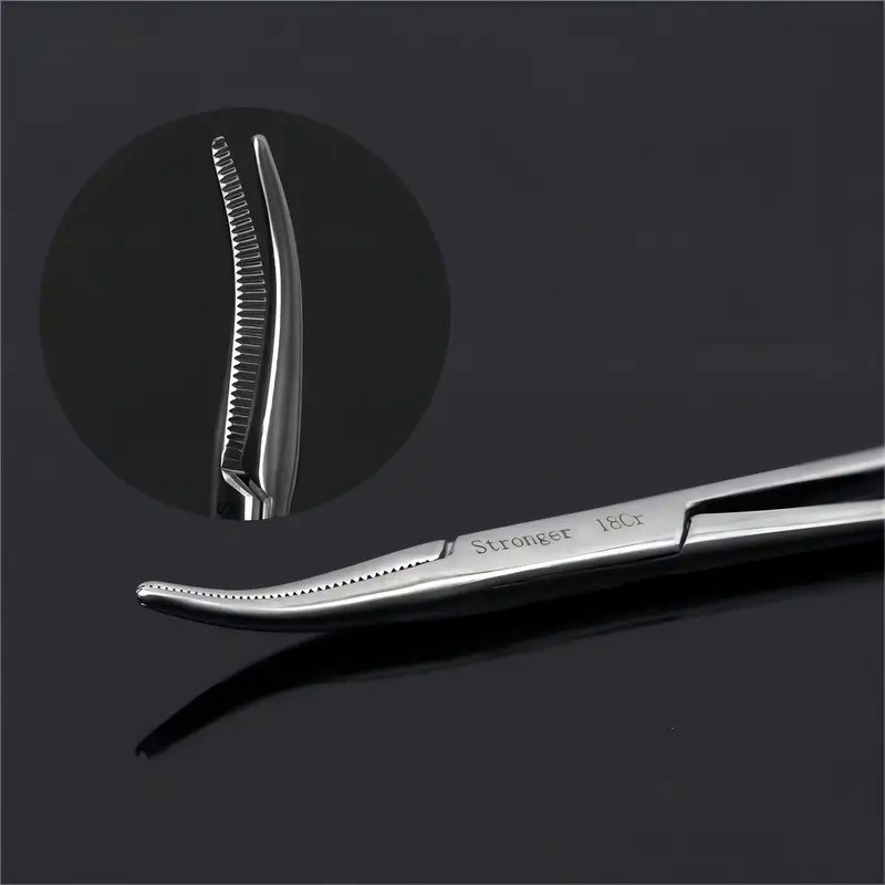 Hemostat Halsted-Mosquito Forceps, Curved Straight 1x2 Teeth Stainless Steel Micro Surgery Artery Fo