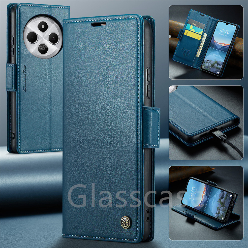 ปลอกสําหรับ Xiaomi Poco C75 C65 C 75 C 65 PocoC75 PocoC65 2024 พลิกหนังโทรศัพท์กรณีช่องใส่การ์ดกระเป๋าสตางค์วงเล็บกันกระแทกป้องกันกรณี