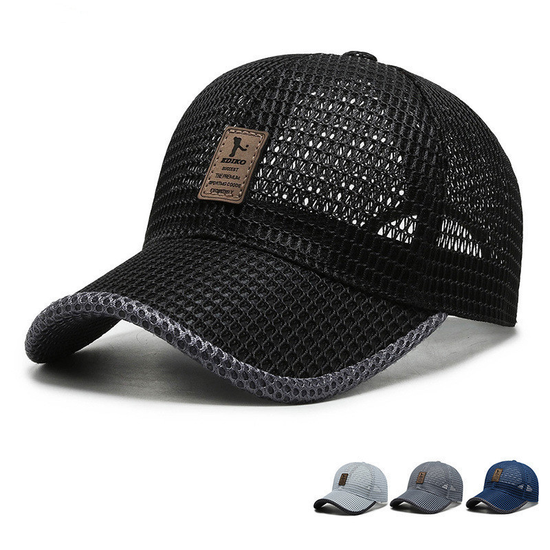 YSummer Unisex Men fishing Baseball Caps Women Breathable Mesh Snapback Hats Black Casual sport Hats