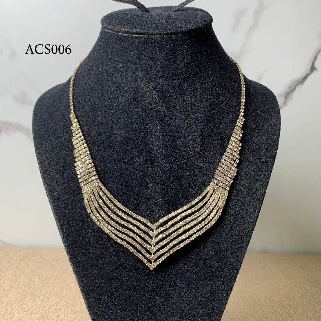 การตกแต่งสร้อยคอแต่งงานโลหะผสมพรีเมี่ยม Acs006