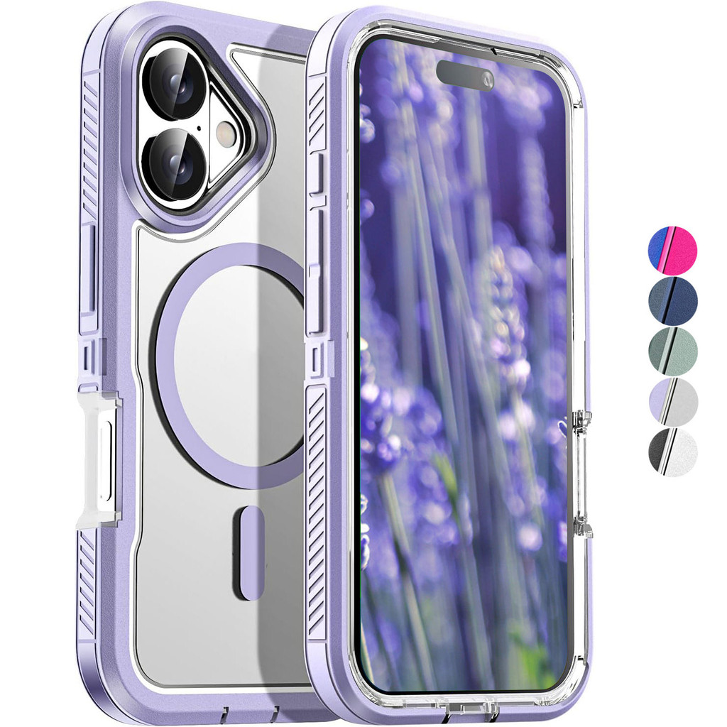 Magnetic Matte Case สําหรับ iPhone 16 15 14 Plus 13 12 Pro Max 11, Drop Protection Heavy Duty ทนทานกันกระแทก/กันฝุ่นทหารป้องกัน Tough ทนทานเกราะแข็งฝาครอบป้องกัน