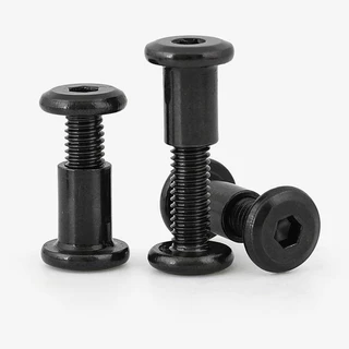 M3-m10 สแตนเลสสตีลสีดําสกรู Splint Nut แบนหัวหกเหลี่ยมซ็อกเก็ตล็อคสกรูด้ายภายใน Butt Willow เล็บ m3m6