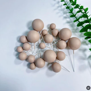 20PCS เค้กตกแต่งโฟม Ball เค้กตกแต่ง Ball plug-in เหมาะสําหรับวันเกิด baby shower งานแต่งงานเค้กตกแต่ง