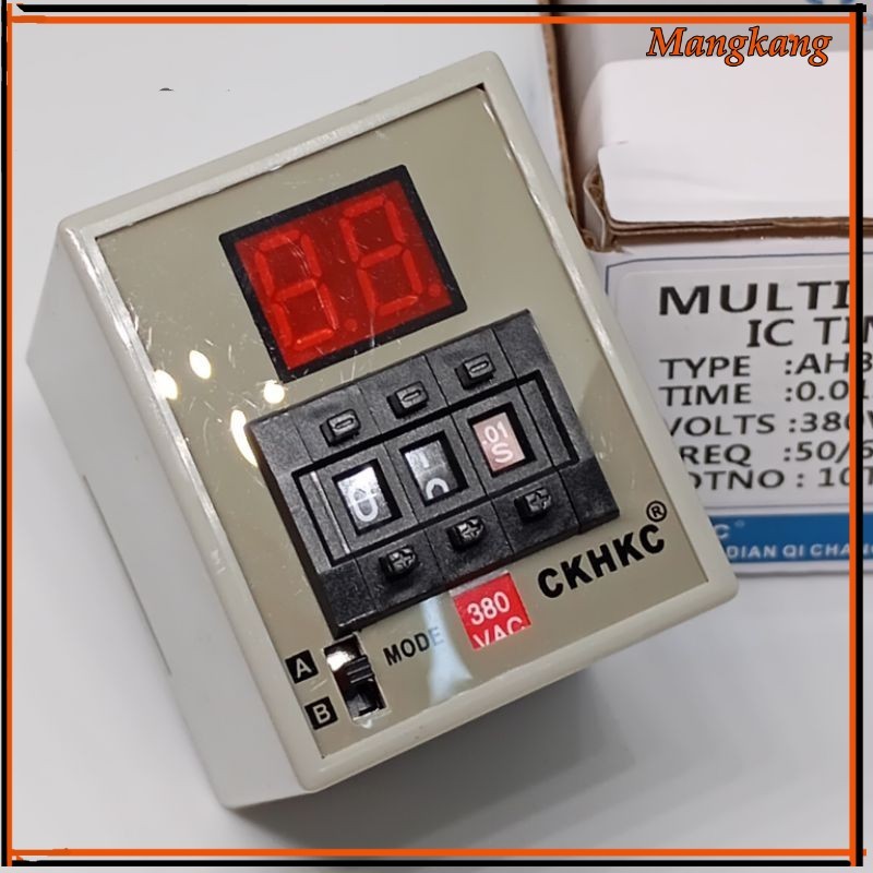 ของใหม่! ไทเมอร์ดิจิตอล AH3D-DM 24vdc ถ่ายจากงานจริง AH3D-DM 380V/AC( แถมฟรีซ็อกเก็ต )