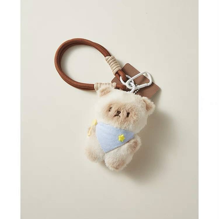 MDesign Original Maillard Color Series Cute Kitty Plush Bag Pendant Bag Charm Keychain pendant ES0f