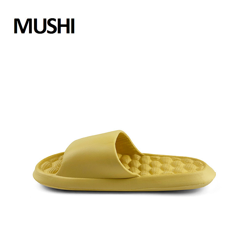Mushi COD ผู้ชายผู้หญิงคู่กลางแจ้งในร่มรองเท้าแตะกันลื่นแฟชั่นที่เรียบง่าย
