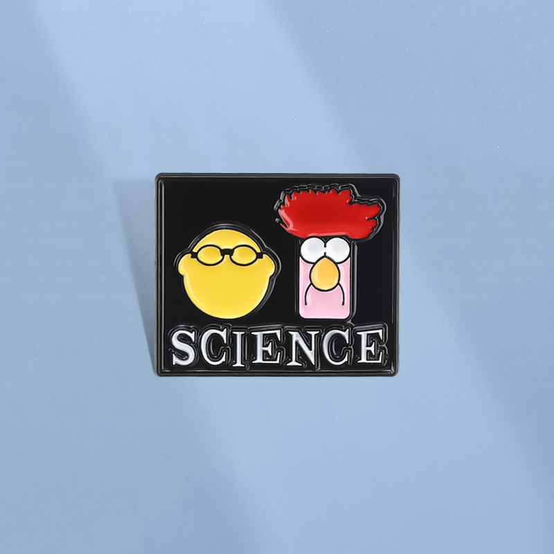 Creative Science Pin เข็มกลัดการ์ตูนไก่ Beaker เข็มกลัดโลหะข้อความ Pins ป้ายของขวัญเครื่องประดับสําหรับเพื่อน