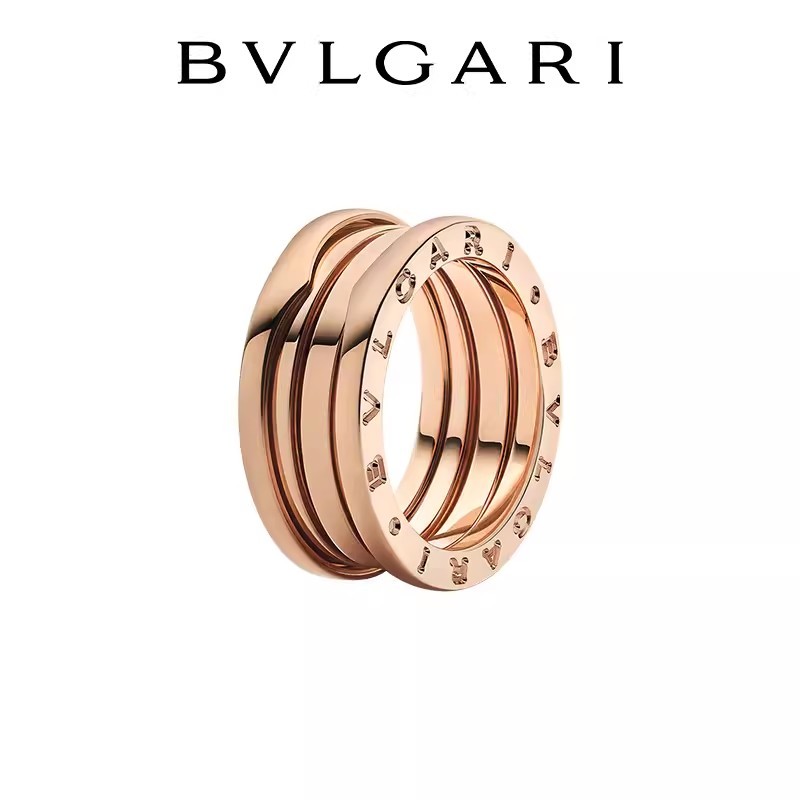 [สต๊อกพร้อมในราคาขาย] Bvlgari B.zero1 ของขวัญแหวนสามแหวนสีโรสโกลด์