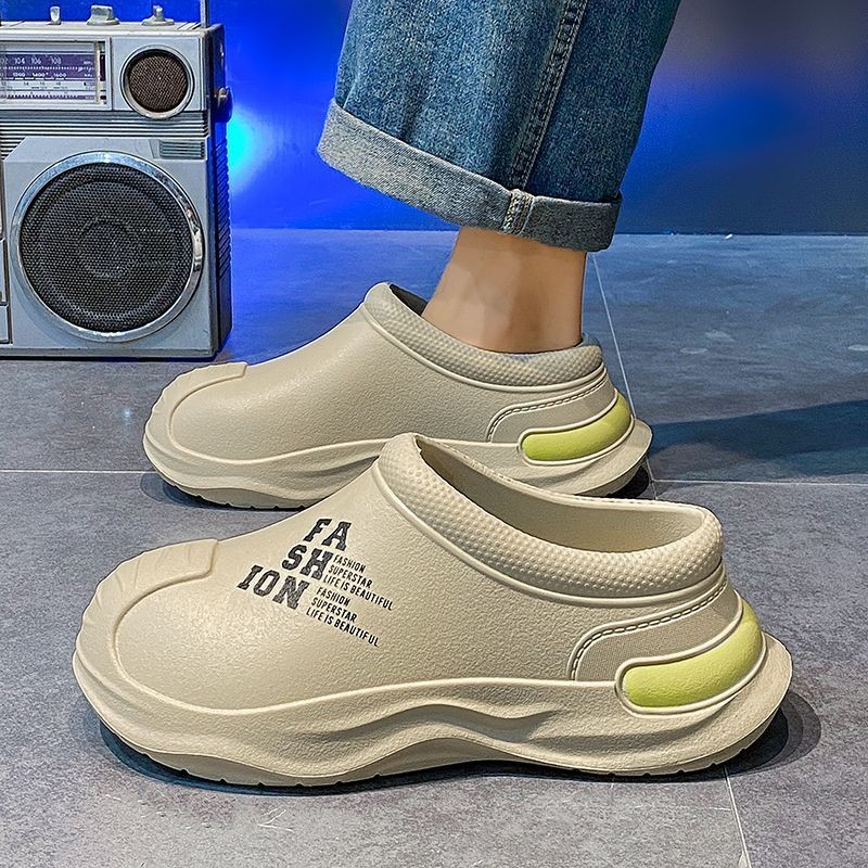 คุณภาพสูงรองเท้าเชฟผู้ชายสามหลักฐานevaหนาsoled Slip-Onรองเท้าแตะกันลื่นสวมใส่-