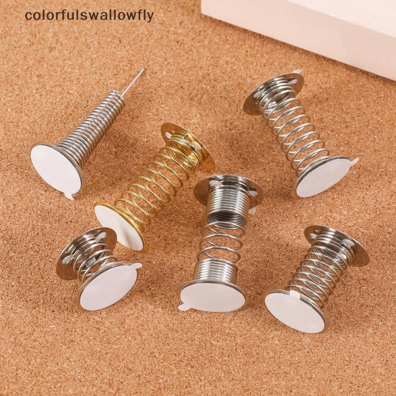 สีสันswallowfly 10 ชิ้นของเล่นแดชบอร์ดฤดูใบไม้ผลิฐานอุปกรณ์ของเล่น 2.5 ซม.หัว Swing Dashboard เขย่า DIY เปลี่ยนสปริงฐาน COD