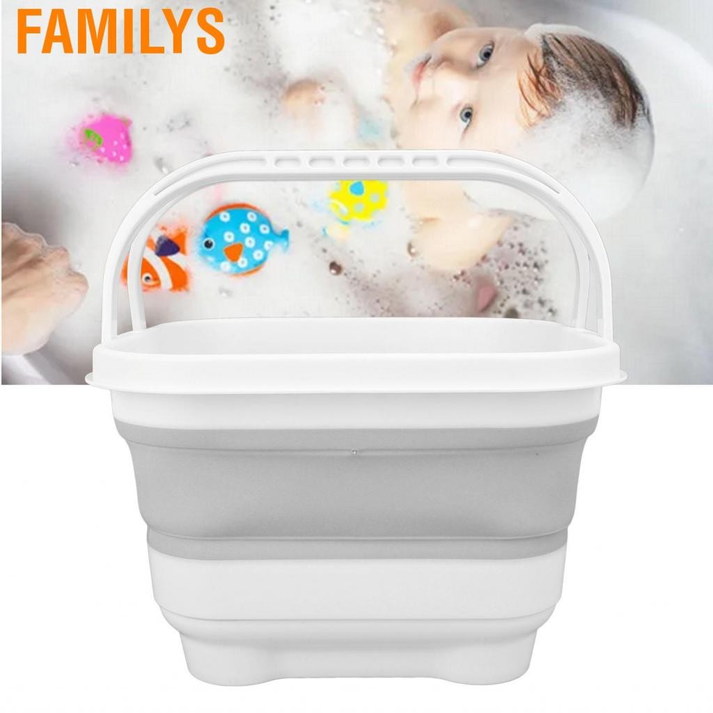 FamilyS ที่ใส่ของเล่นอาบน้ำพร้อมฐานถอดได้ Quick Drain Drying ความจุสูงน่ารักถังเก็บห้องน้ำแบบพับได้ส