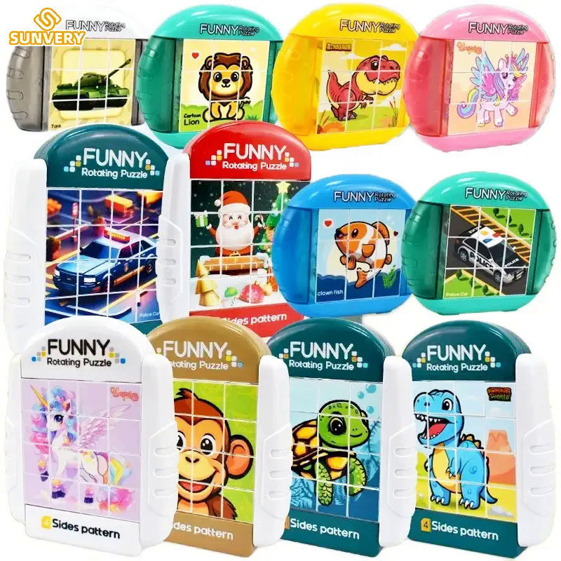 4IN1 Rotating Puzzle for Kids Fidget Toys 3 4 5 6 7 8 Year Old 4 Puzzles in 1  Fine Motor Skills, Gi