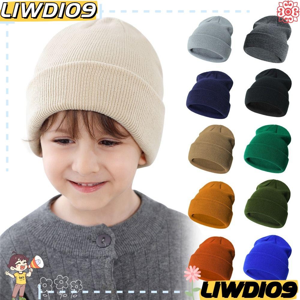 Liwd109 หมวกบีนนี่เด็ก, นุ่ม 2-6 ปีเด็กหมวกฤดูหนาว, อินเทรนด์ถักแข็ง อบอุ่น หมวกไหมพรม สําหรับชายหญิง