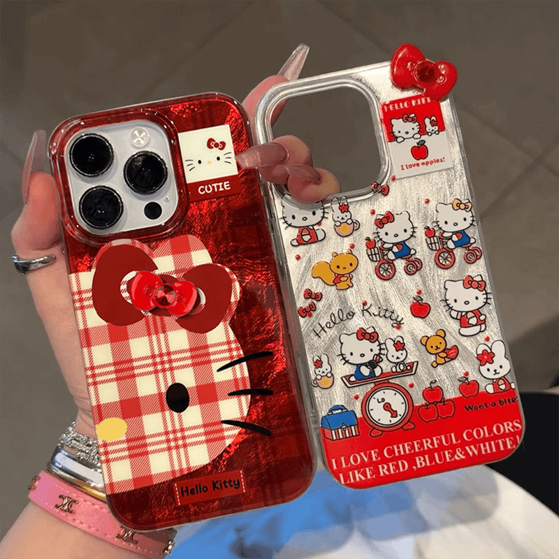 เคส VIVO V60 V50 V40 Lite V30E V30 V29E V29 V27 V27E V25 Pro V25E V23E Y100 Y78 Y38 Y28 Y55 Y30 2021 2022 Y22S Y22 4G 5G Y03 Y15S Y15A Y36 Y27 Y56 Y16 Y75 Y35 Y02A Y02S Y02 Y01 Cute Cartoon Girly 3D BOW Kitty Phone Case YS 52