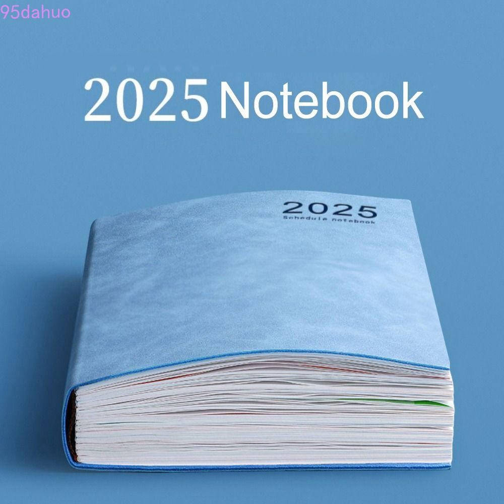 Dahuo 2025 A5 Agenda Notebook, Thicken PU 2025 Planner Notebook, Efficent To Do List ไดอารี่รายสัปดาห์รายเดือน Schedule Planner Notepad สํานักงานโรงเรียน