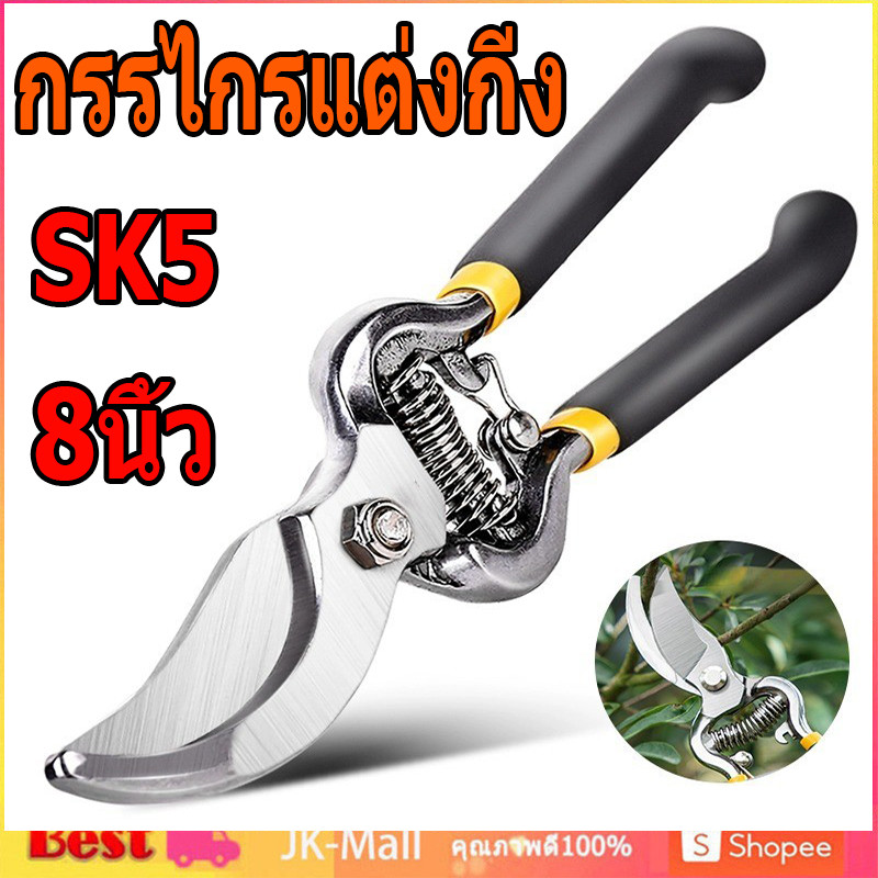 ✨สินค้าจุด✨ SK5 กรรไกรแต่งกิ่ง กรรไกรสแตนเลส กรรไกรสำหรับตัดแต่งกิ่งไม้ ดอกไม้ เครื่องมือจัดทำสวน 8นิ้ว กรรไกรตัดกิ่งไม้