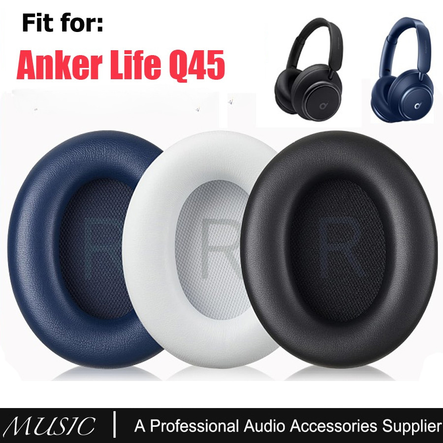 แผ่นรองหูฟังทดแทนสําหรับ Anker Soundcore Life Q45 Soundcore โดย Anker Life Q45 หูฟัง