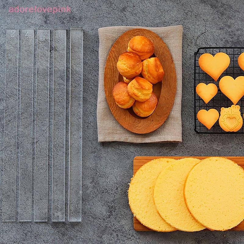 Adorelovepink 2 ชิ้นอะคริลิคคุกกี้ Balance ไม้บรรทัดบิสกิต Fondant เค้ก Rolling เครื่องมือ Icing บิสกิตความหนาไม้บรรทัด Smoother Pastry Baking Gadget th