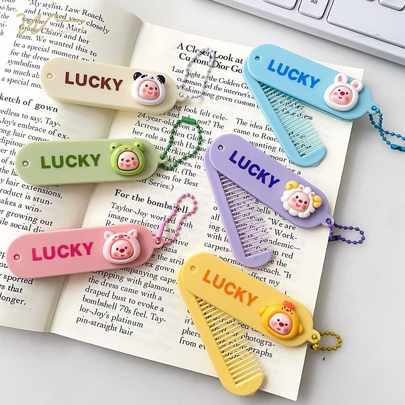 หวีกระจกพกพา พับได้ ลายการ์ตูน ขนาดกะทัดรัด พกพาสะดวก-wd - รูปที่ 5