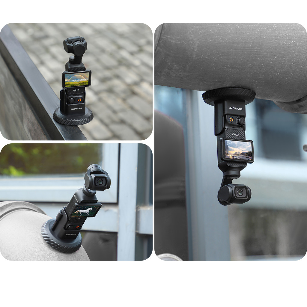 Sunnylife สำหรับ DJI Osmo pocket 3 ฐานแม่เหล็กกลางแจ้ง vlog ยืนเดสก์ท็อปฐานปล่อยอย่างรวดเร็ว