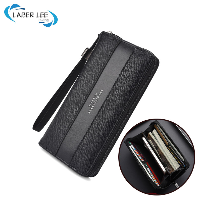Laber LEE Long Wallet Men PU Wallet Multi-Functional Wallet Large Capacity Purse Card Wallet