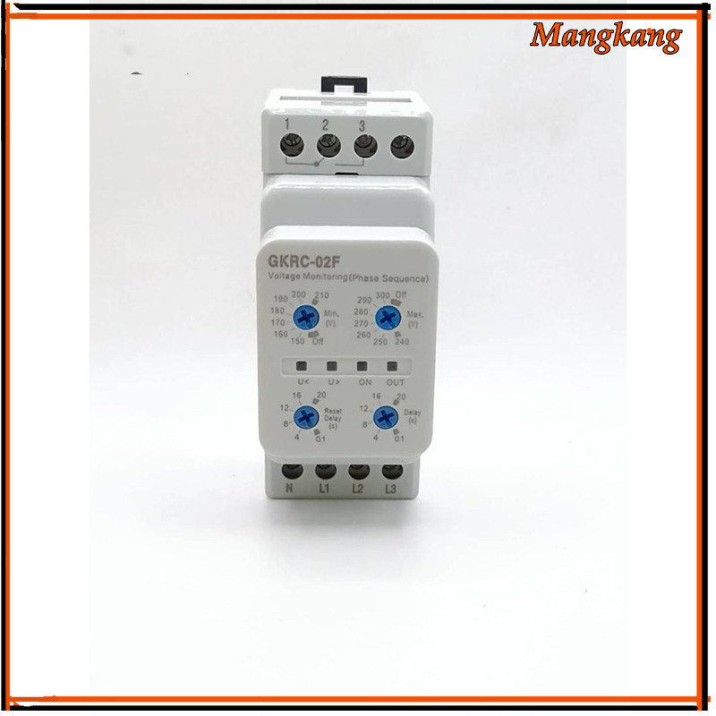 ของใหม่! เฟสโปรเทคชั่นรีเลย์ ป้องกันไฟกลับเฟส รุ่น GKRC-02F อุปกรณ์ป้องกันแรงดันไฟตก เอ็นเทส