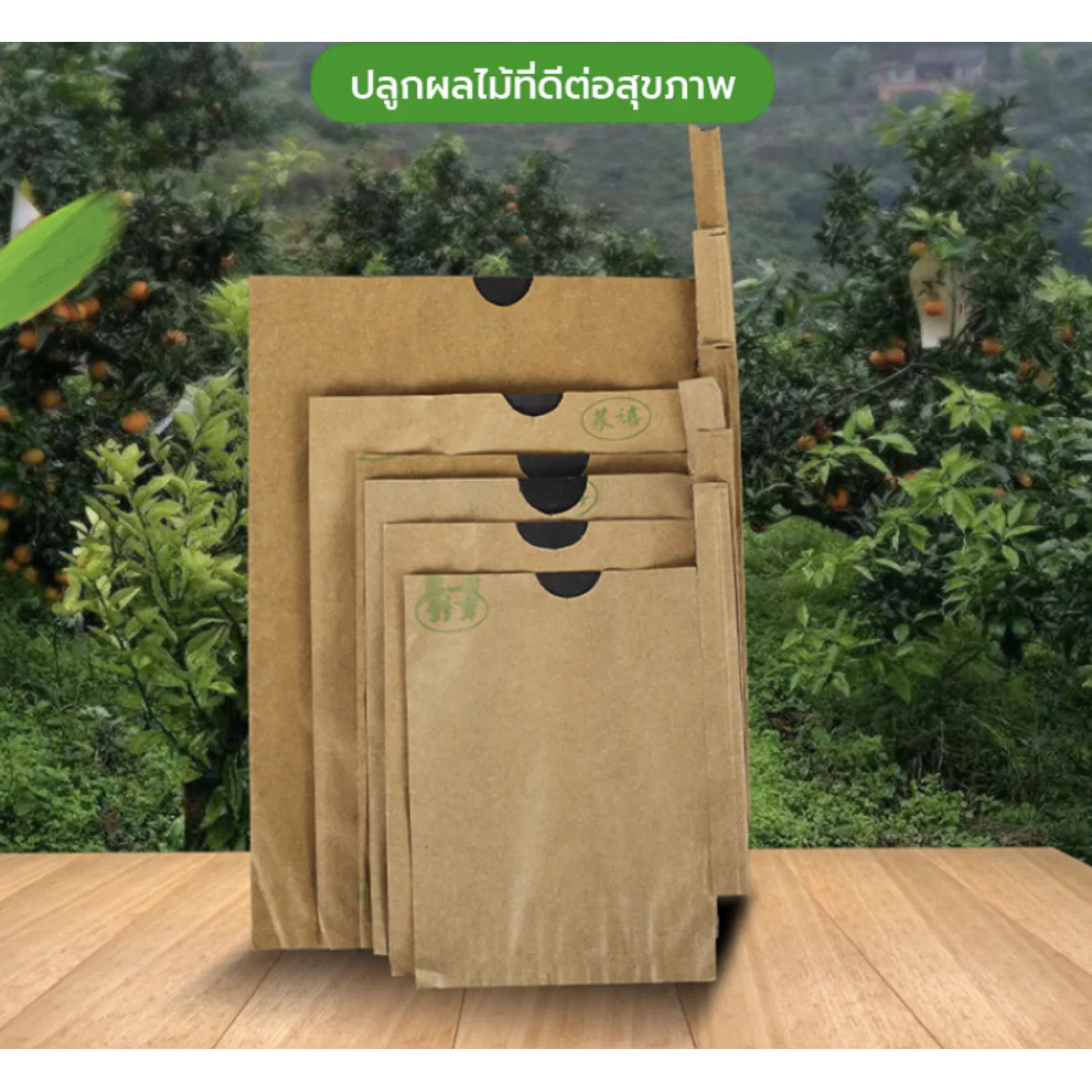 BUYBUYTECH (100ใบ )ถุงห่อผลไม้ กระดาษห่อฝรั่ง ขนาด20X30 มีประมาณ 500 แผ่น ถุงห่อฝรั่ง ถุงห่อมะม่วง คาร์บอนขนาด เหนียว