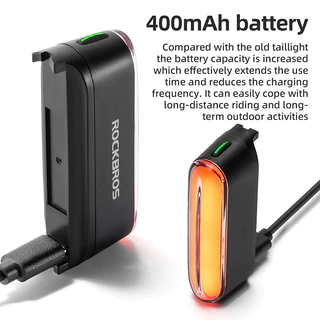 Rockbros จักรยาน IPX6 ไฟท้ายกันน้ํา Type-C ชาร์จสมาร์ทเบรค Sensing Magnetic ด้านหลัง MTB จักรยานเสือหมอบขี่จักรยานอุปกรณ์เสริม