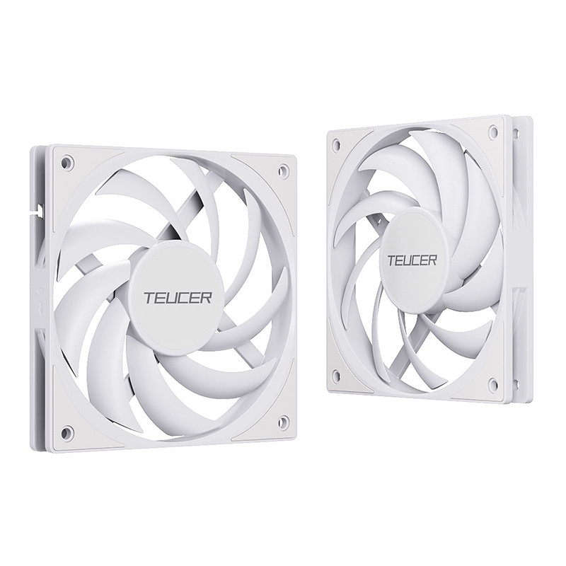 Teucer 5PCS UT-12015 Slim PC Fan 120x120x15mm FDB Bearing Case Fan พร้อมเทคโนโลยีการแชร์ PWM (PST), มอเตอร์เงียบ, 800–2400 RPM