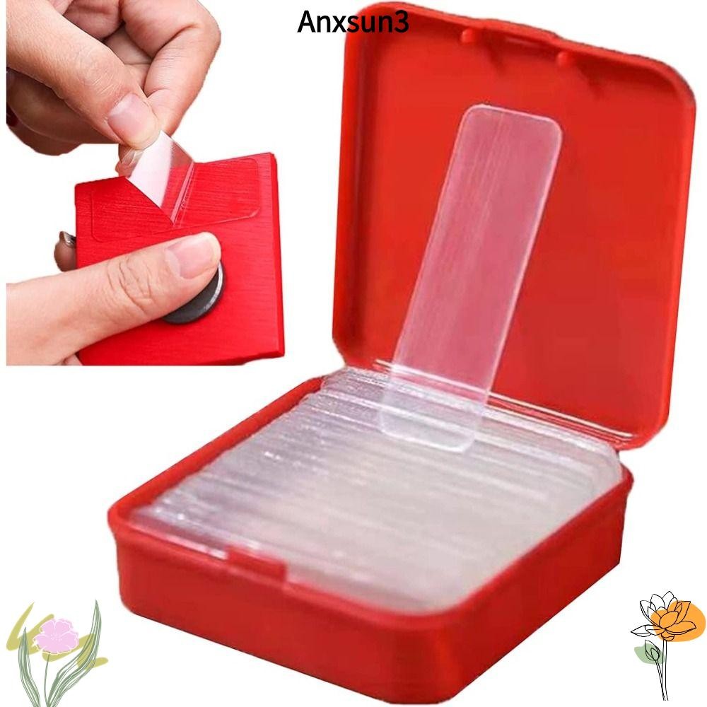Anxsun3 60 ชิ้น/120 ชิ้นกาวสองหน้า, Non-markin Cuttable สติ๊กเกอร์ติดผนัง, เทปกาวแบบถอดได้โปร่งใสแบบใช้ซ้ําได้